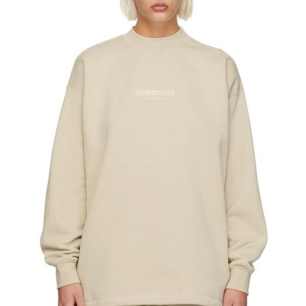Fear of God Essentials Cream Crewneck sweatshirt
